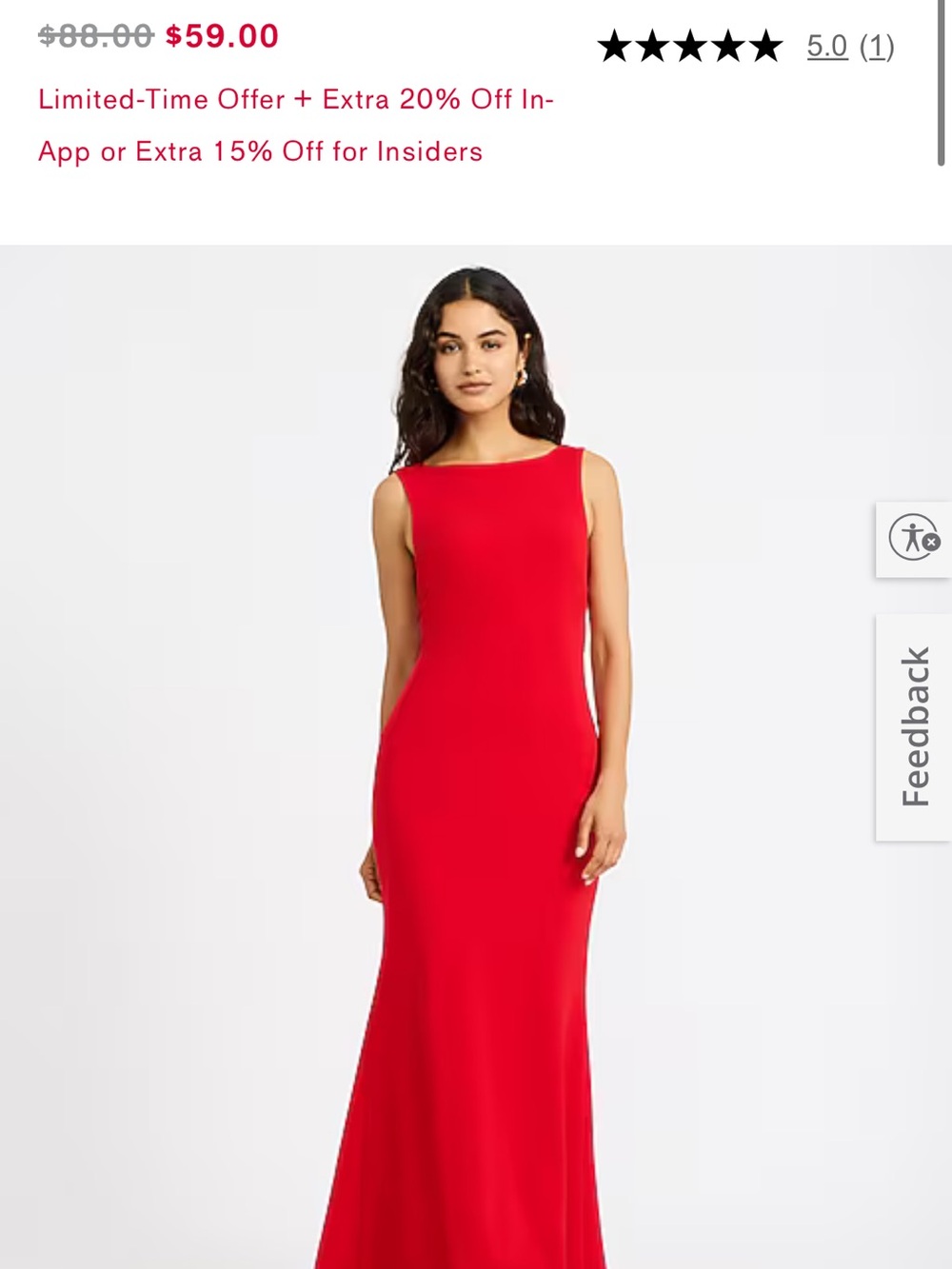 Express Red Sleeveless Maxi Dress